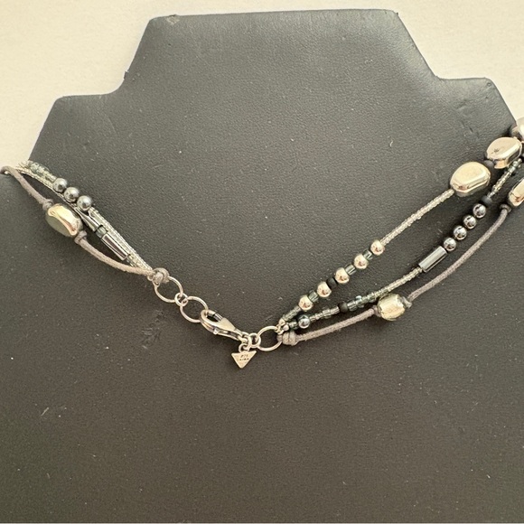 Silpada Sterling Silver and Hematite Three Strand Necklace. N2097 Retired. - Picture 4 of 6